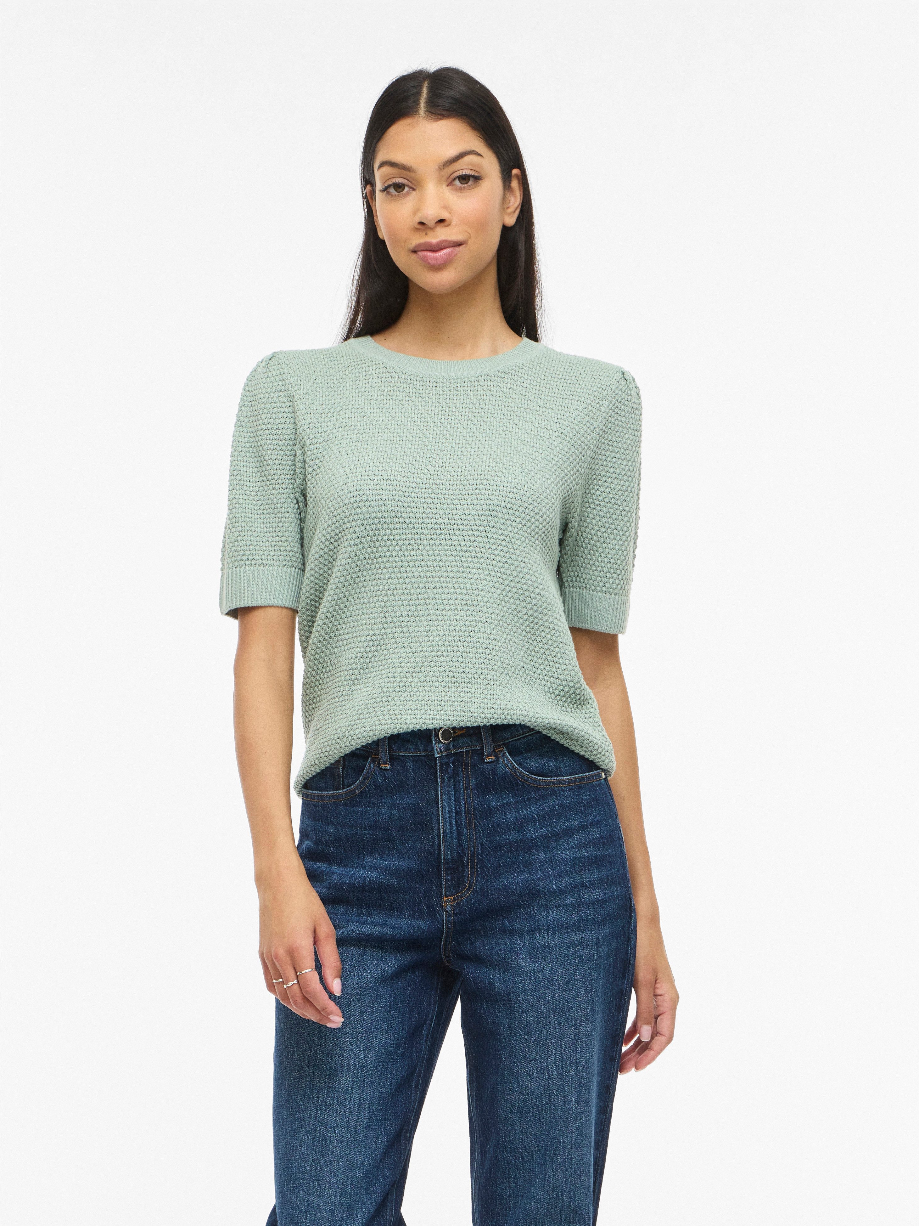 Vila Kurzarmpullover VIDALO O-NECK S/S KNIT TOP - NOOS günstig online kaufen