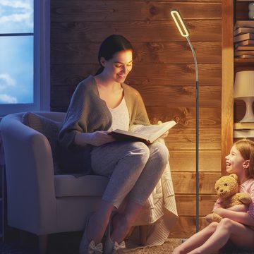 ANTEN LED Stehlampe Dimmbar Stehleuchte mit Fernbedienung Touch Leselampe Wohnzimmer Lamp, 12W 450lm, Standlampe