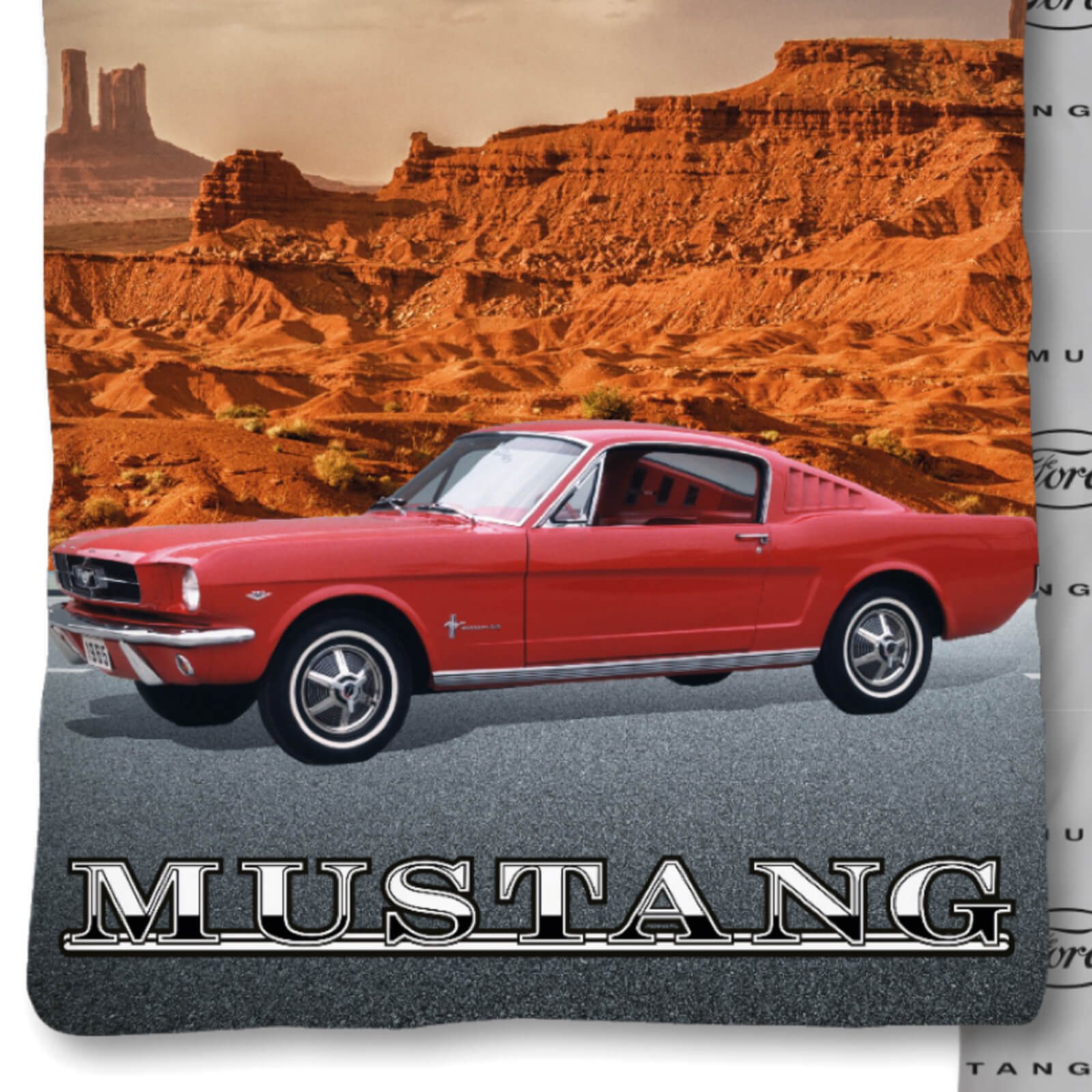 SkyBrands Bettwäsche Ford Mustang Canyon Adventure, Renforcé, 2 teilig, Oldtimer, Auto, Wendoptik – Bild 3 von 4