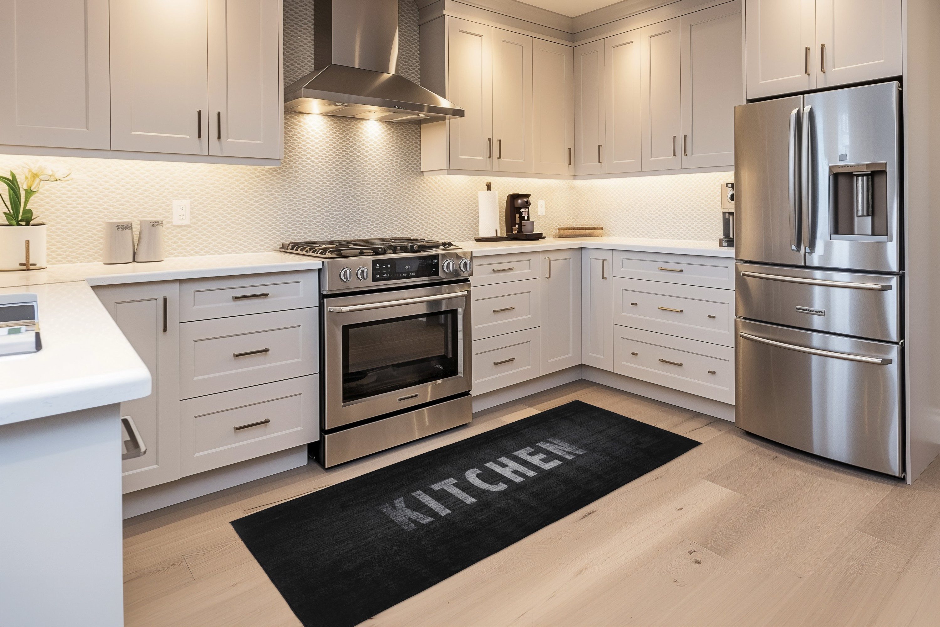 Kayoom Küchenläufer Pyron 125, rechteckig, Höhe: 6 mm, Flachgewebe, rutschhemmend, Küche