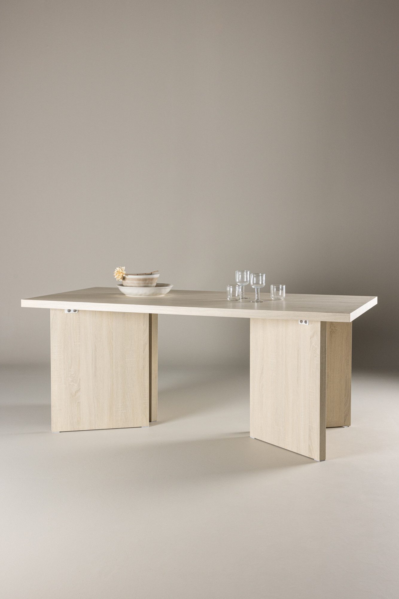 Venture Home Esstisch Bassholmen, rechteckiger Esstisch, 180 × 90 cm, Esszimmertisch, MDF, rechteckig, einheitlich, einladend, robust