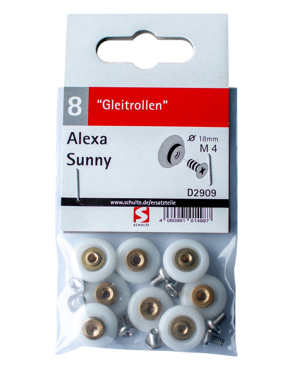 Schulte Duschablauf Schulte 8 x Gleitrollen