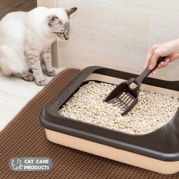 DOPWii Katzenstreu EVA-Doppelschicht-Wabenmatte für Haustiere, rutschfest und waschbar, 70*120CM Katzenstreu-Matte, schützt den Boden vor Katzenstreu