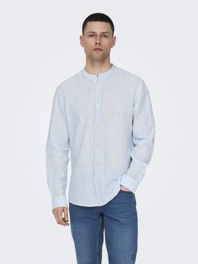 ONLY & SONS Langarmhemd ONSCAIDEN LS MAO STRIPE LINEN SHIRT NOOS