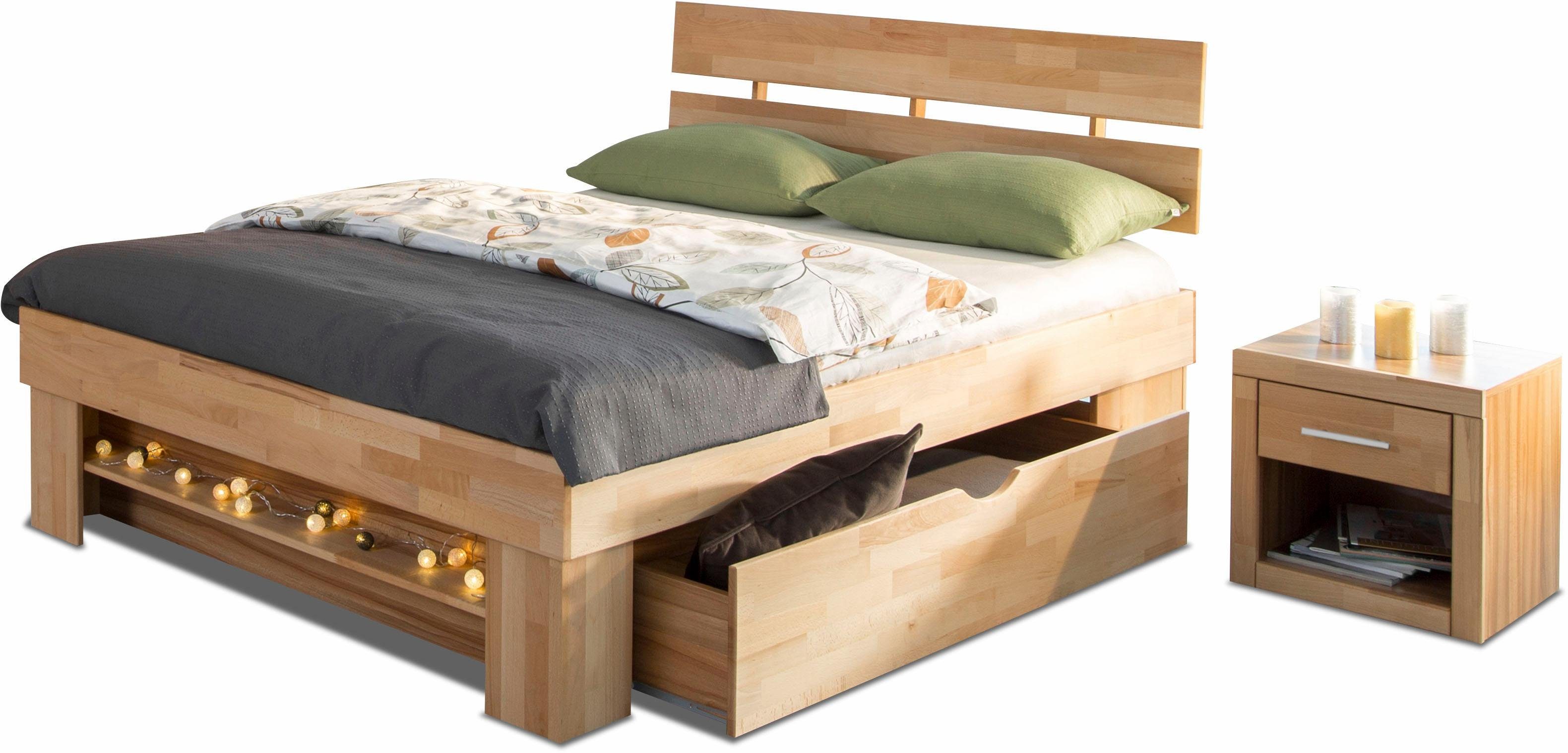 OTTO home Stauraumbett Triest, aus FSC®-zertifizierter massive Buche
