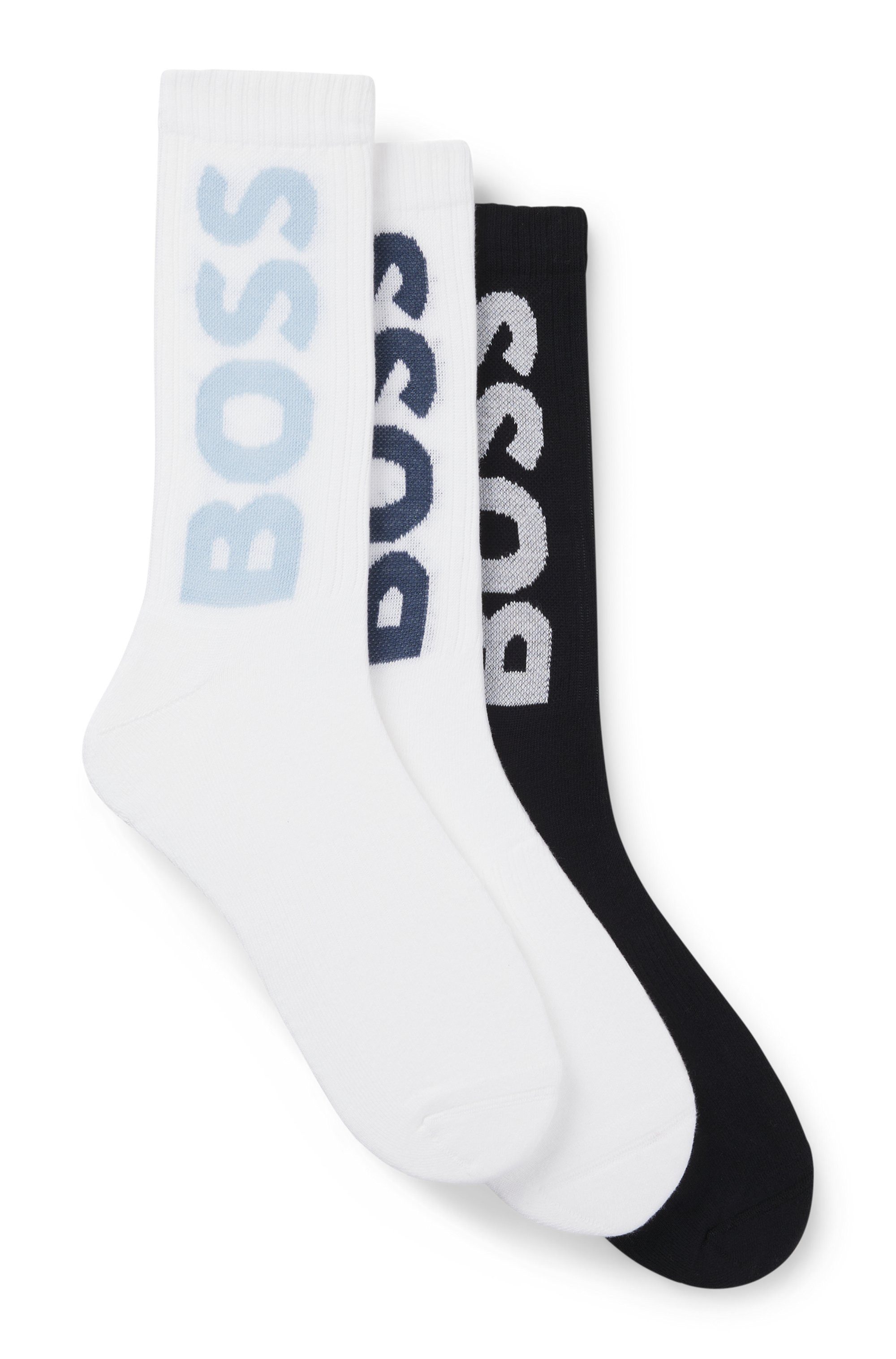 BOSS Socken 3P QS Rib Logo CC mit Logo günstig online kaufen
