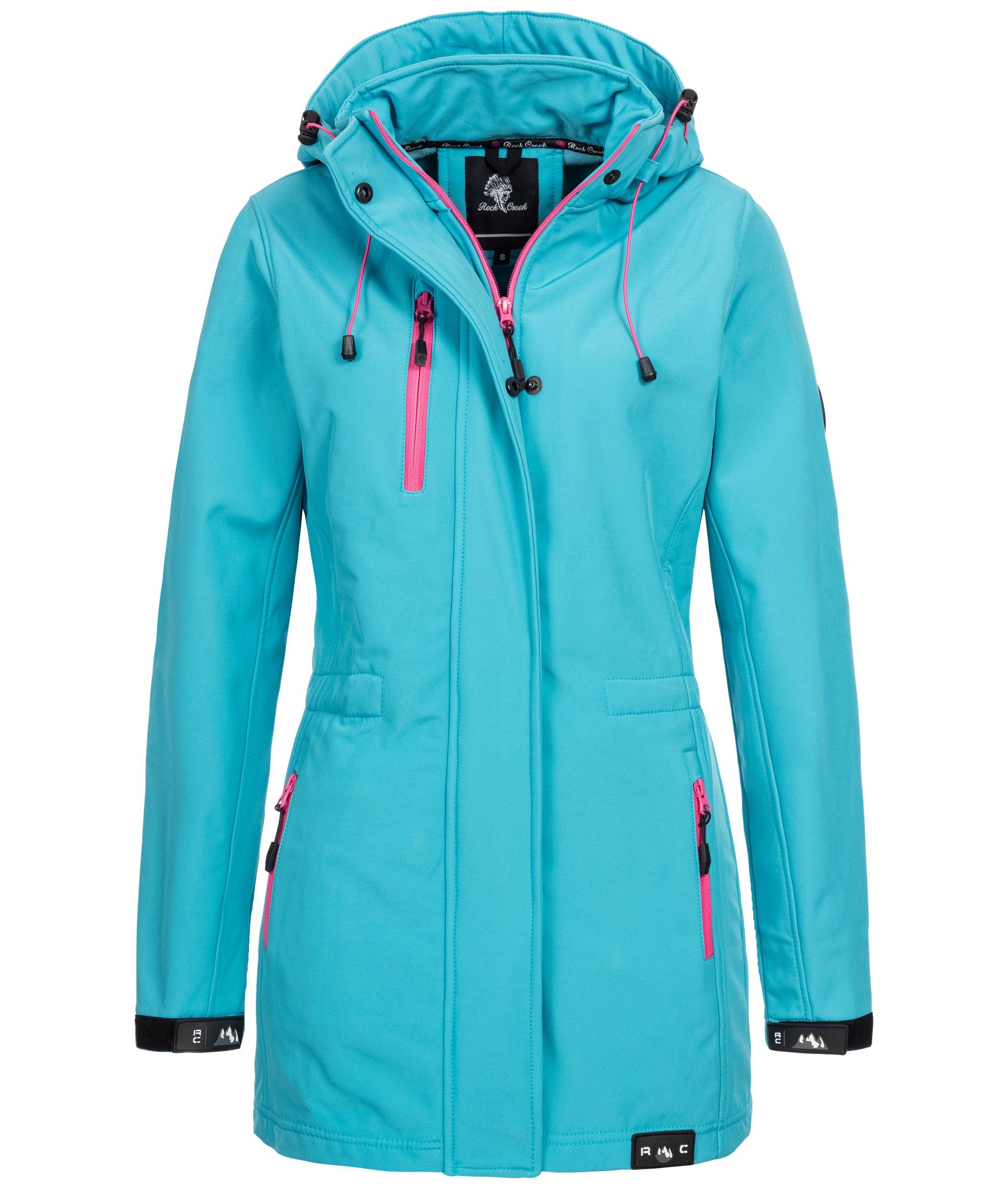 Rock Creek Softshelljacke Damen Softshellmantel Wanderjacke günstig online kaufen