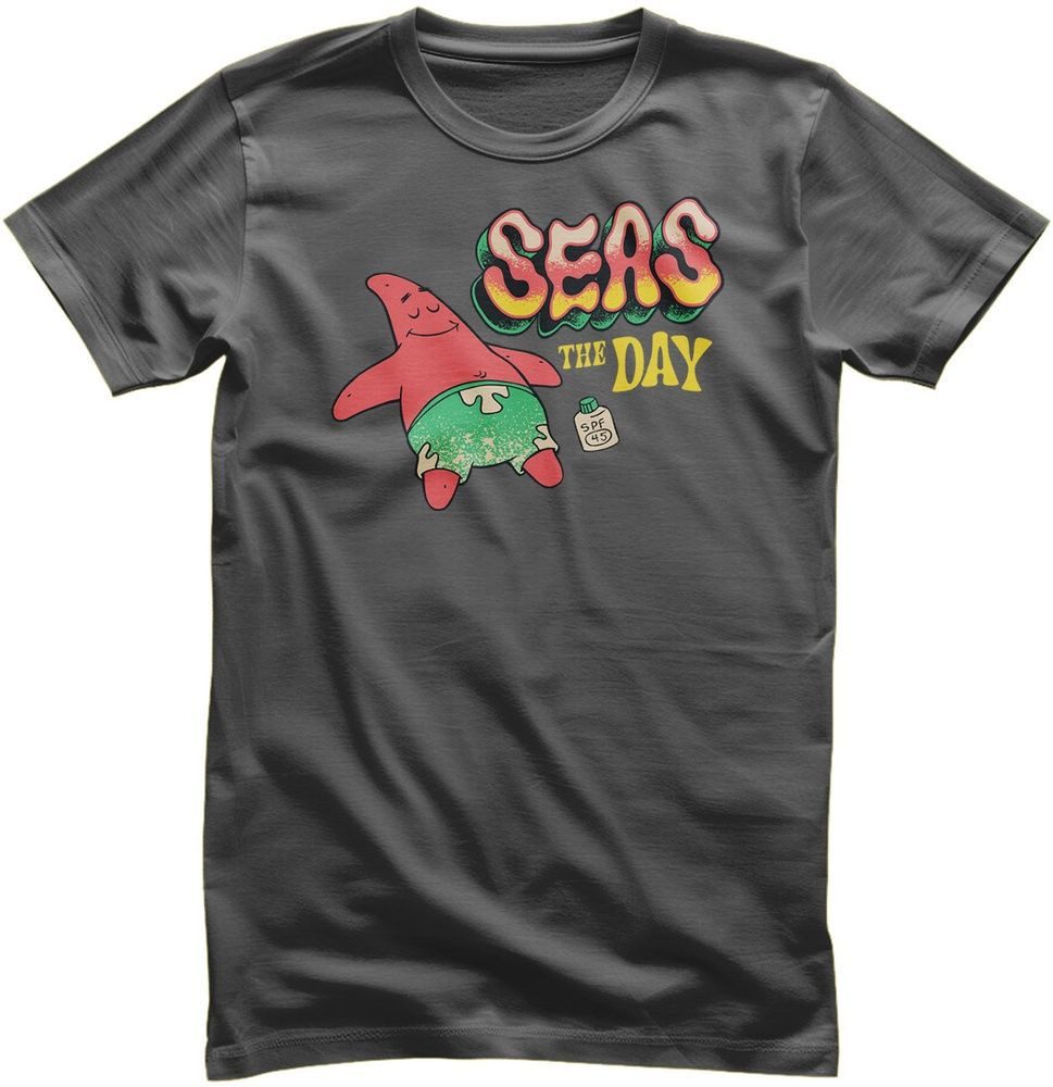 Spongebob Schwammkopf T-Shirt Patrick Seas The Day T-Shirt