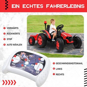 XDeer Spielzeug-Auto Spielzeugauto Für Kinder Im Traktorstil Schornstein Sechs Räder, Intelligent Simuliert Ein Echtes Fahrerlebnis Geräumiger Sitz