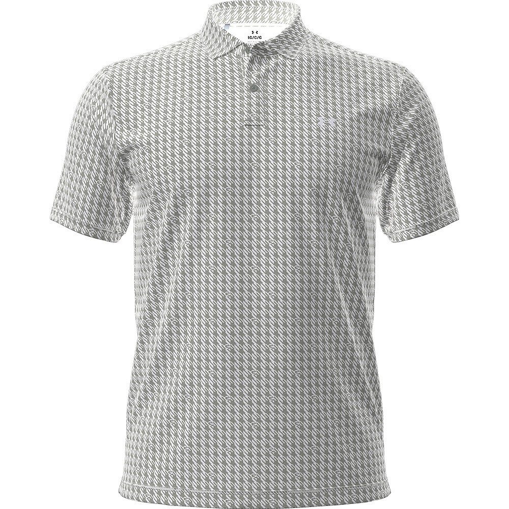Under Armour® Poloshirt Under Armour Golfpolo T2G Printed Weiß-Titanium Gemustert Herren