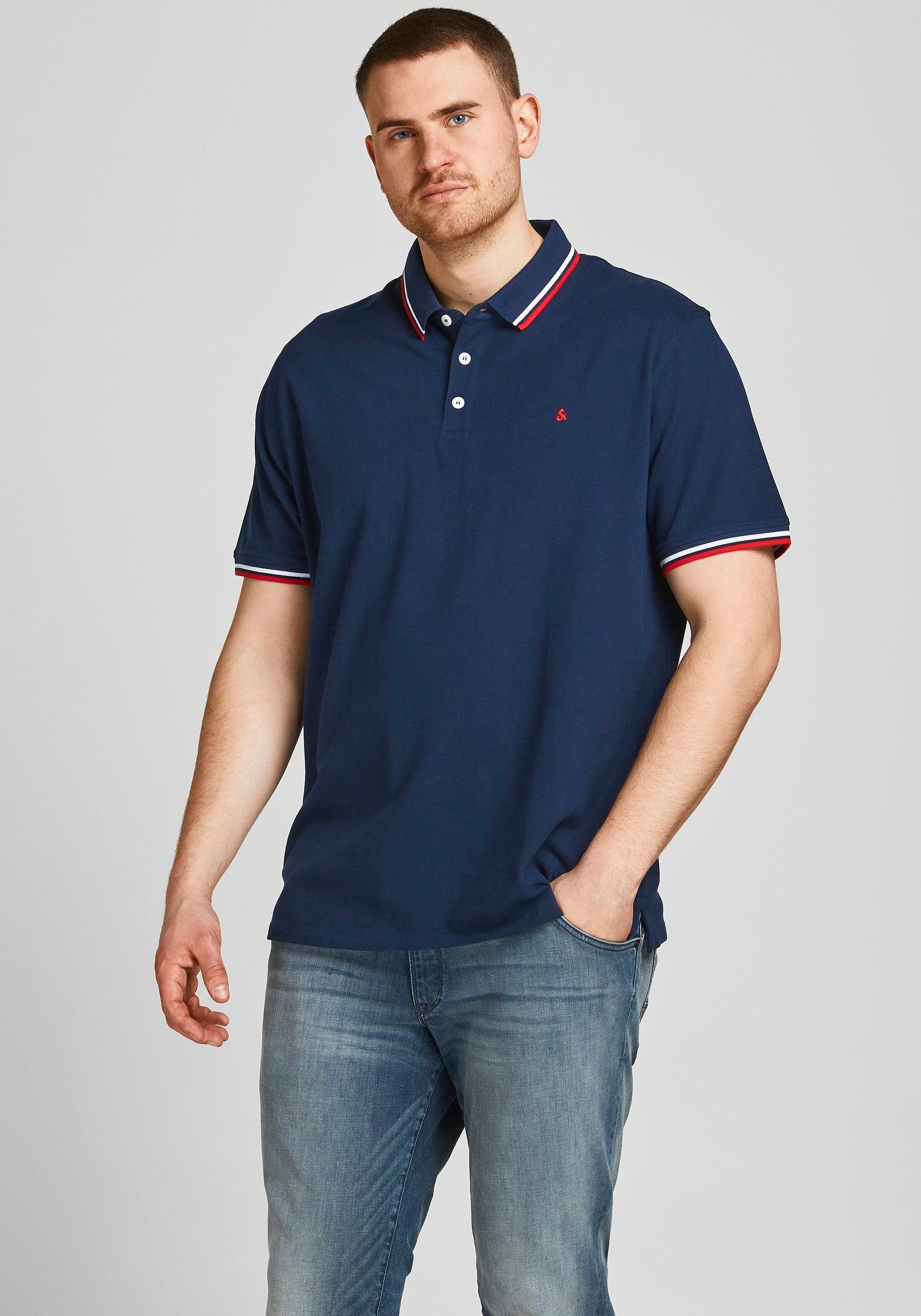 Jack & Jones navy Polo Größe PlusSize 6XL bis Poloshirt Paulus