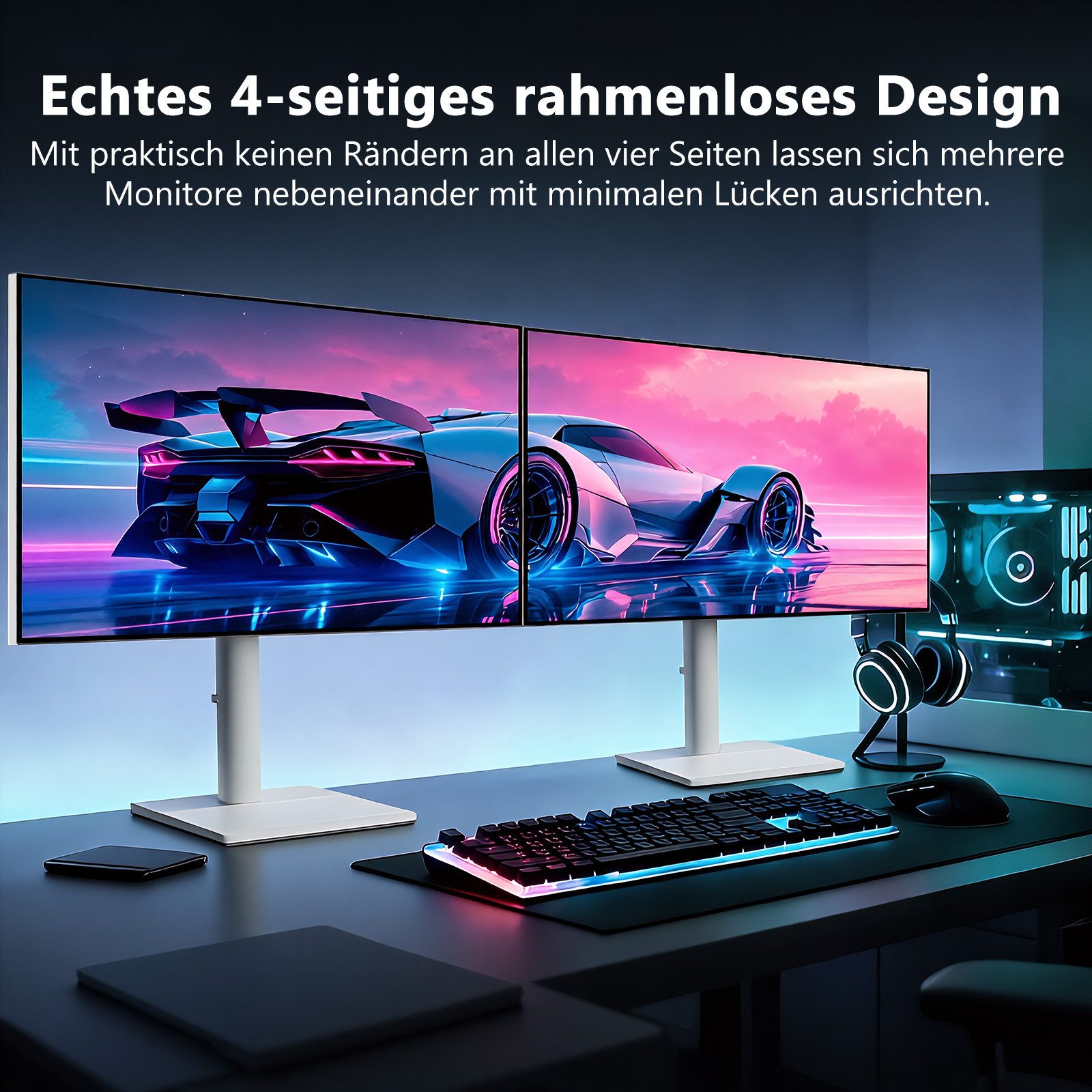 Z-EDGE 27" 144Hz 2K QHD 1440P IPS 1ms Gaming-Monitor (68,58 cm/27 ", 2560 × 1440 px, QHD (2K), 1 ms Reaktionszeit, 144 Hz, IPS, DP & HDMI‑Anschlüsse)