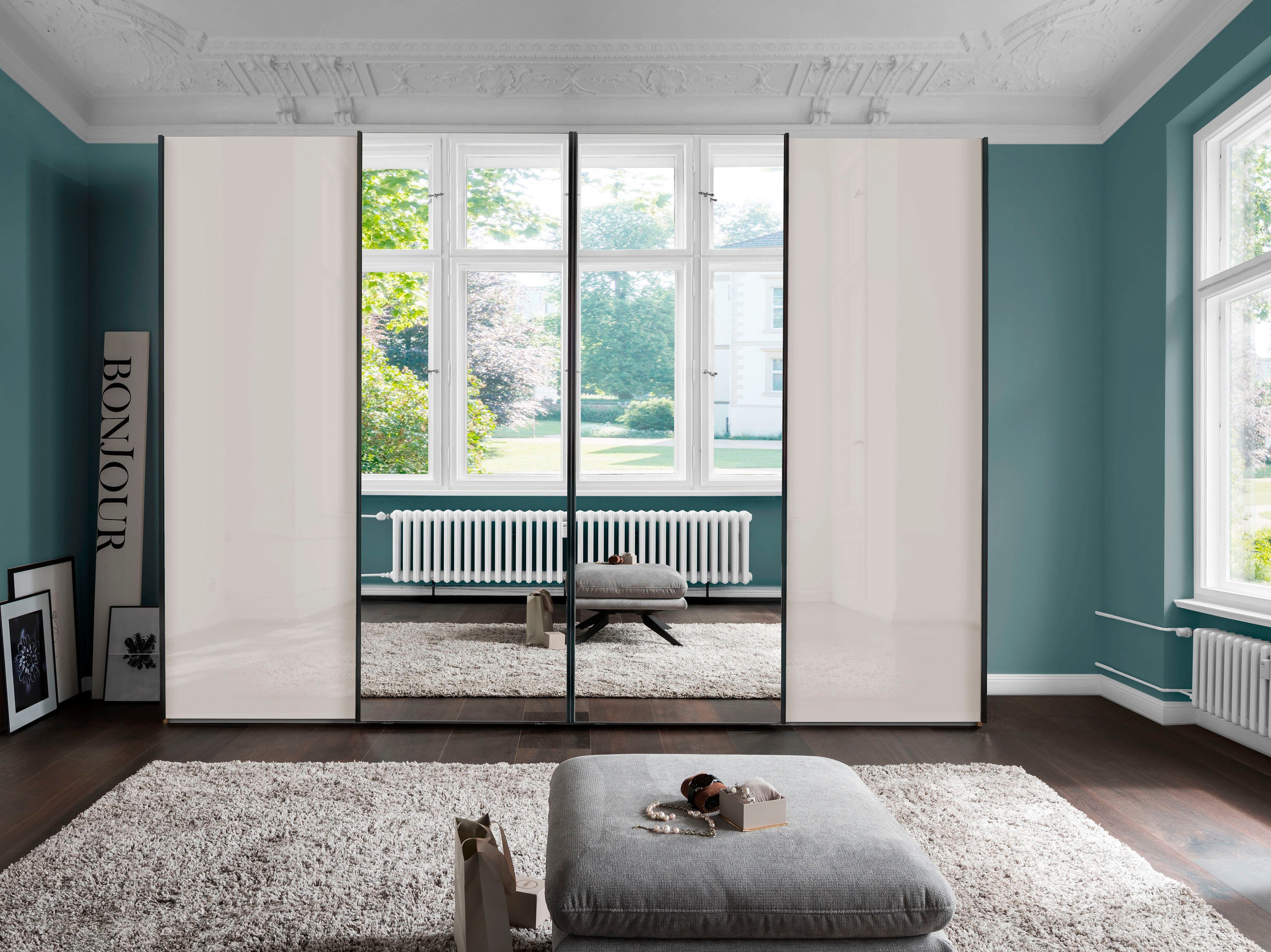 WIEMANN Schwebetürenschrank Monaco hochwertige Glas- und Spiegelfront