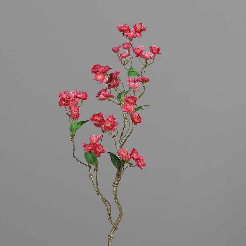 Kunstblume Kirschblütenzweig 70 cm pink Kunstzweig naturgetreu, DPI