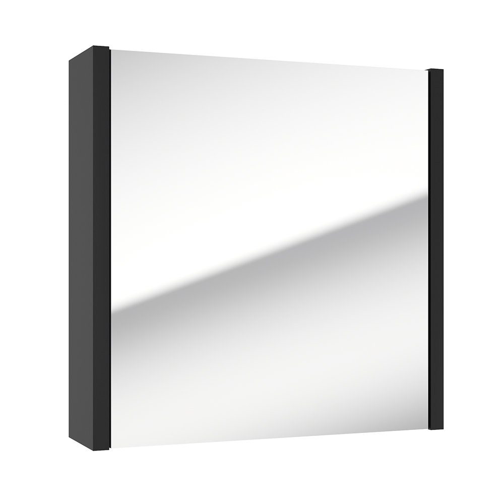 cm NANTES-107 schwarz, 60/60/15 Spiegelschrank Lomadox in 60 cm