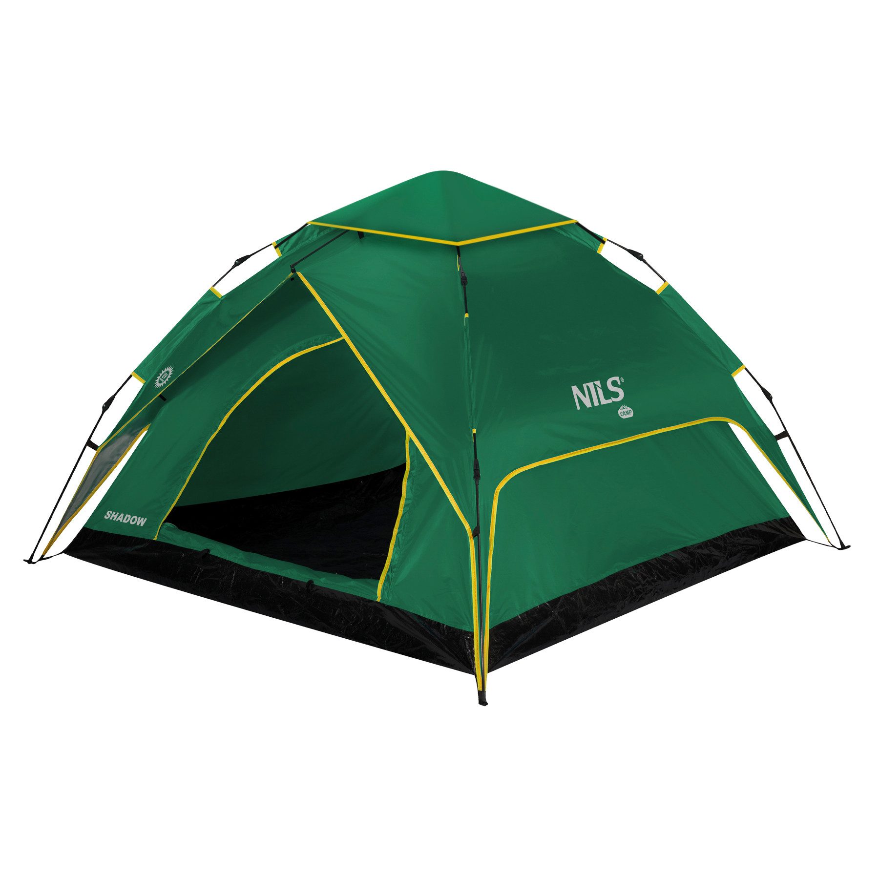 NILS CAMP Angelzelt Sekundenzelt Kuppelzelt Campingzelt, Personen: 3 (Spar-Set, 1 tlg., 210 x 240 cm wasserdicht), Automatik-Aufbau, wasserdicht, UV-beständig, Moskitonetz
