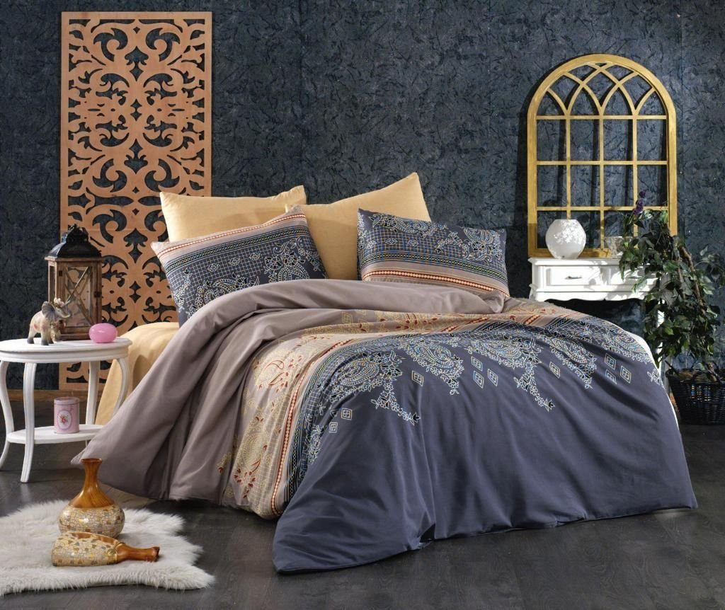 Bettwäsche Mondlicht, Komplett Set mit Kissenbezug aus 100% Baumwolle,  Universum Home & Living, weiche Bettbezüge mit eleganten Design