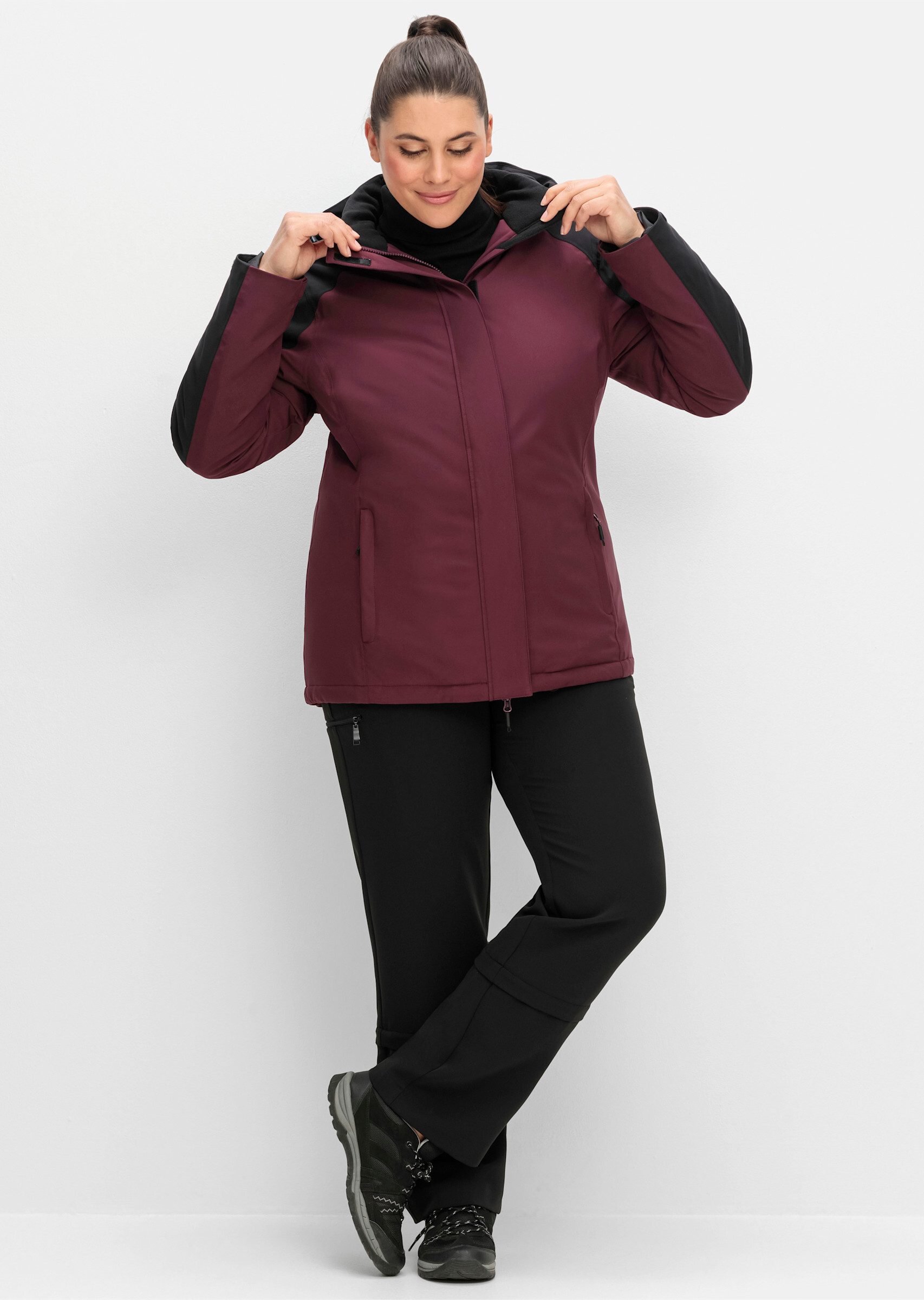 Sheego Trainingsjacke Funktionsjacke Länge ca. 76 günstig online kaufen