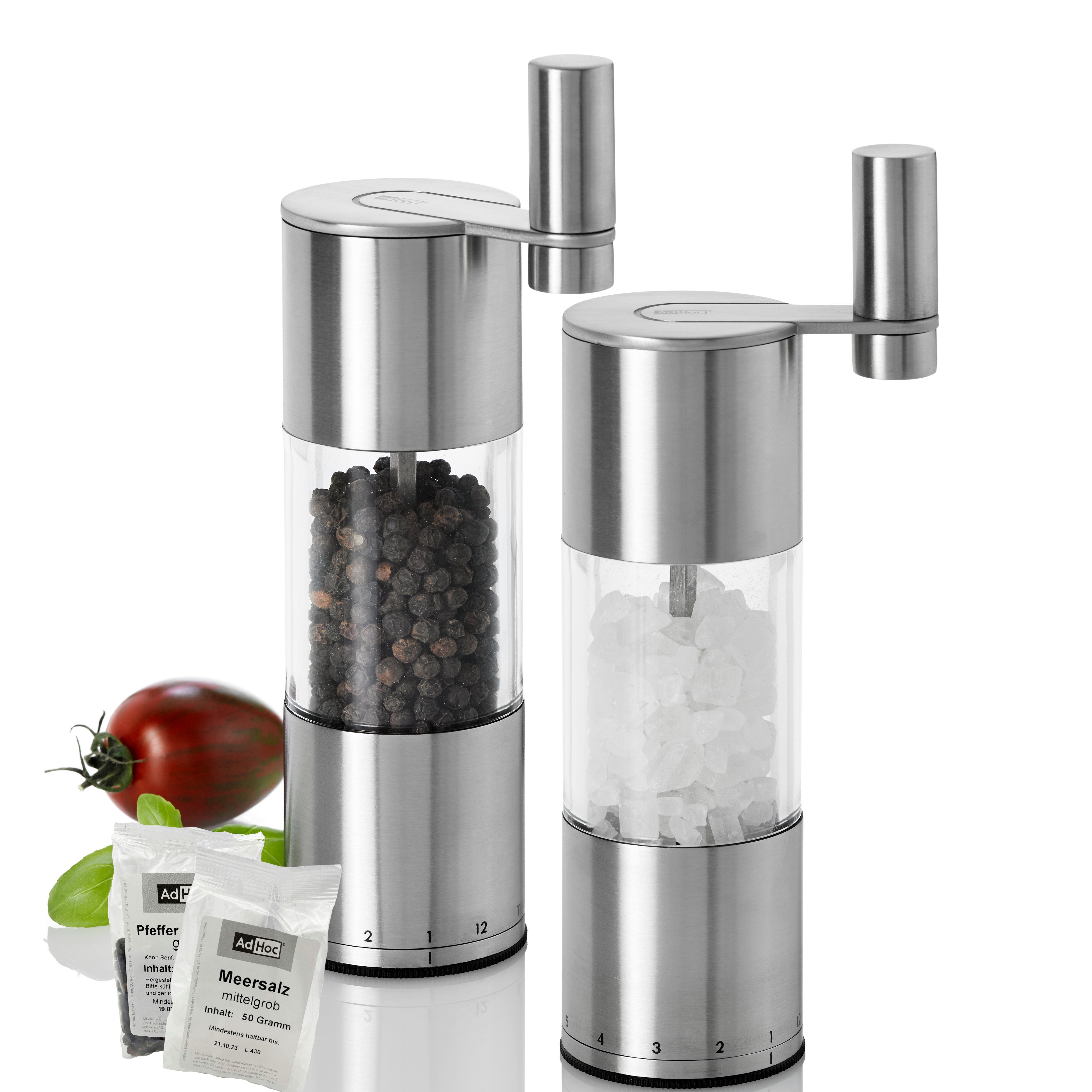 Salz-/Pfeffermühle mit Getriebeunterstützung Select im 2-er Set
