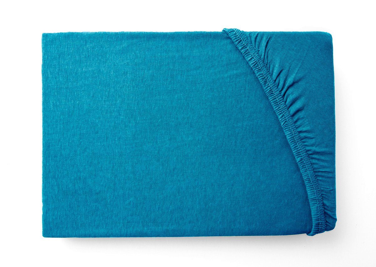 Hometex Premium Textiles Spannbettlaken Jersey Spannbettlaken 100% Baumwolle, Jersey, Gummizug: Rundumgummizug, Premium-Jersey Matratzenhöhe bis 23 cm – Bild 3 von 5