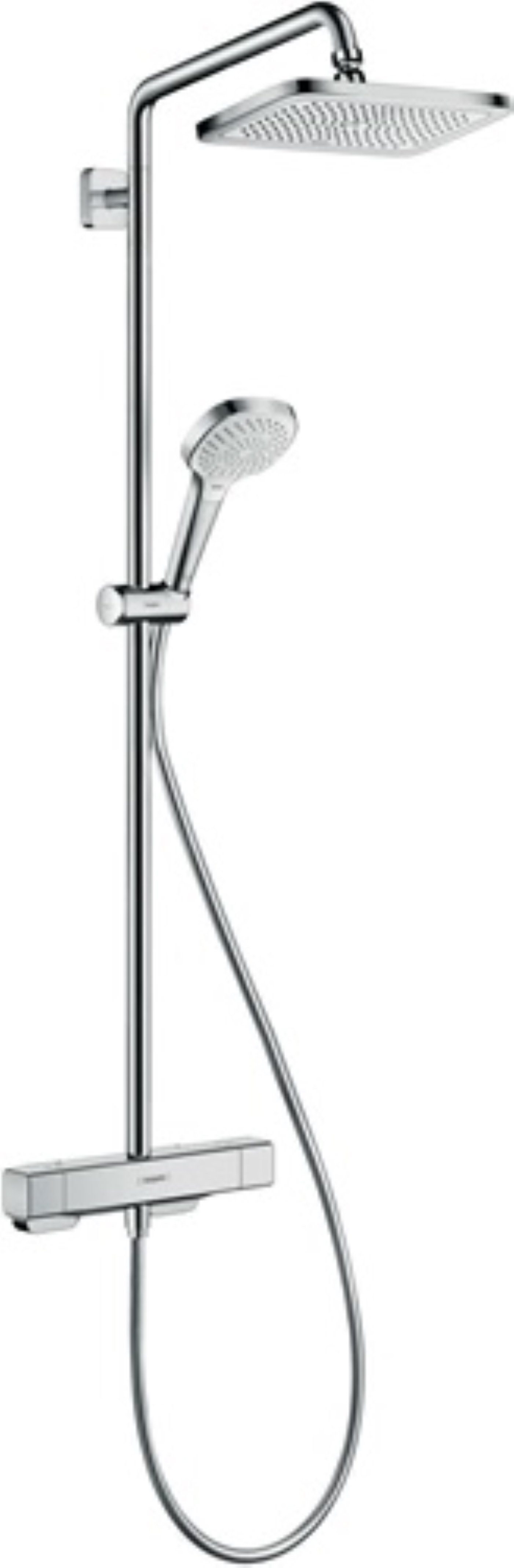 hansgrohe Brausethermostat HANSGROHE 27630000 Showerpipe Croma E 280 chrom mit Thermostat