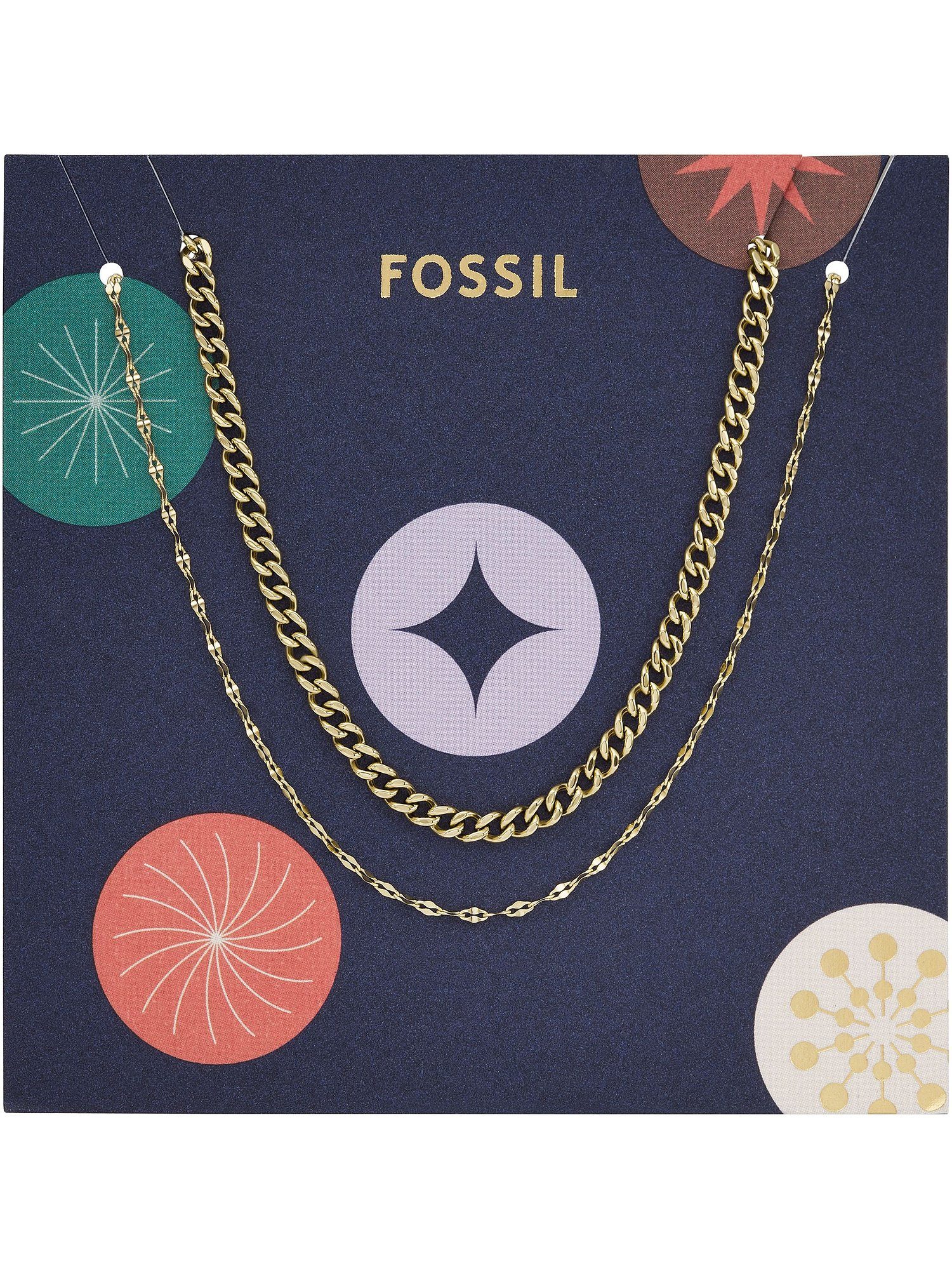 Fossil Collier Fossil Damen-Kette Edelst...