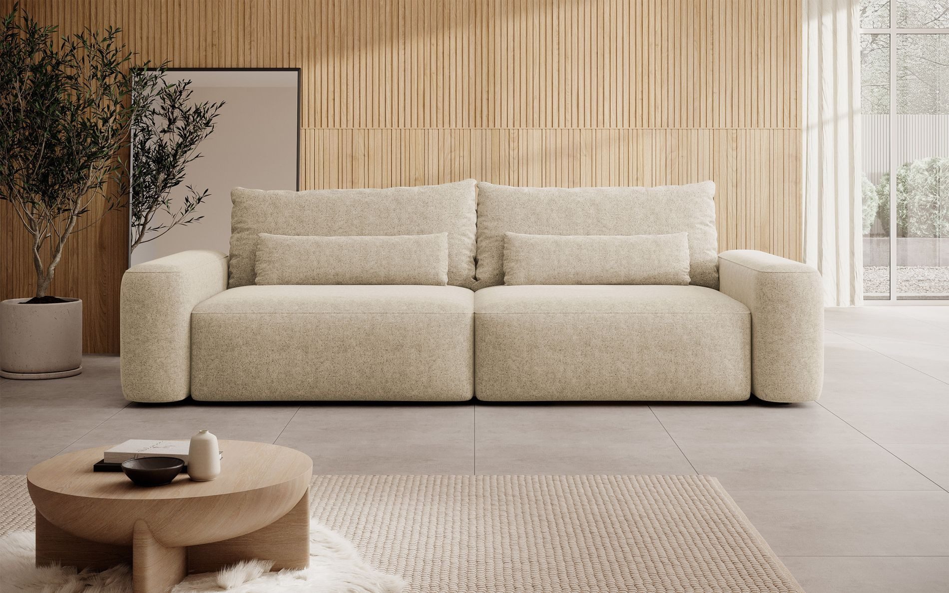 Selsey Schlafsofa CARNOS, mit Stauraum, Zierkissen, günstig online kaufen