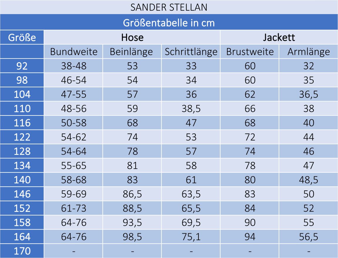 SANDER STELLAN Kinderanzug Luxuriöser Jungen Anzug Kommunionanzug 4-teilig blau festlich, elegant – Bild 4 von 4