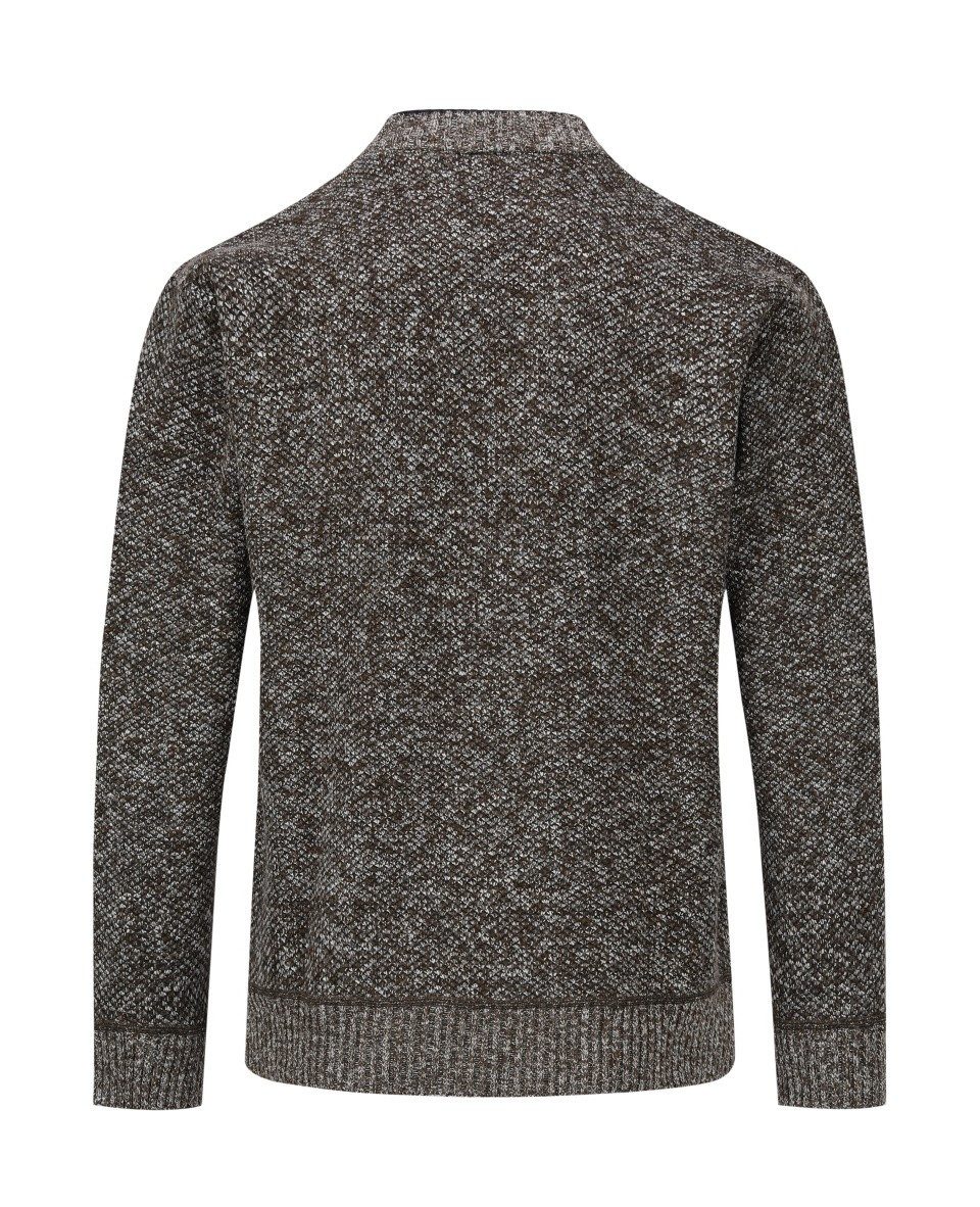Allthemen Cardigan Herren Strickjacke mit V Ausschnitt Grobstrick Cardigan mit Knöpfen