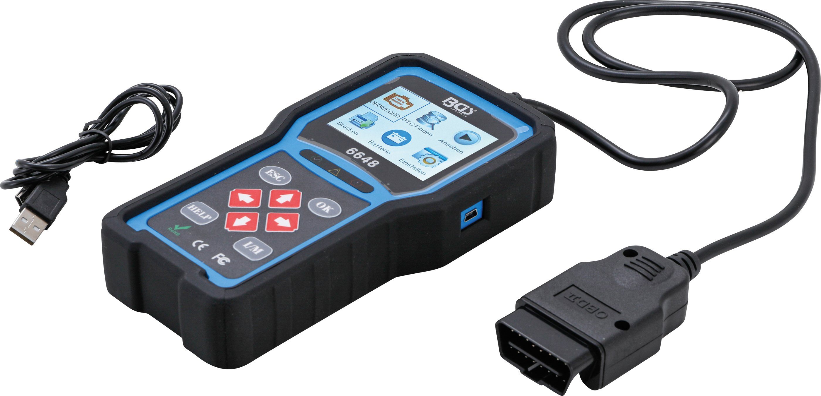 BGS Werkzeugset OBD 2 (EOBD) Fehlerdiagnosegerät Auslesegerät