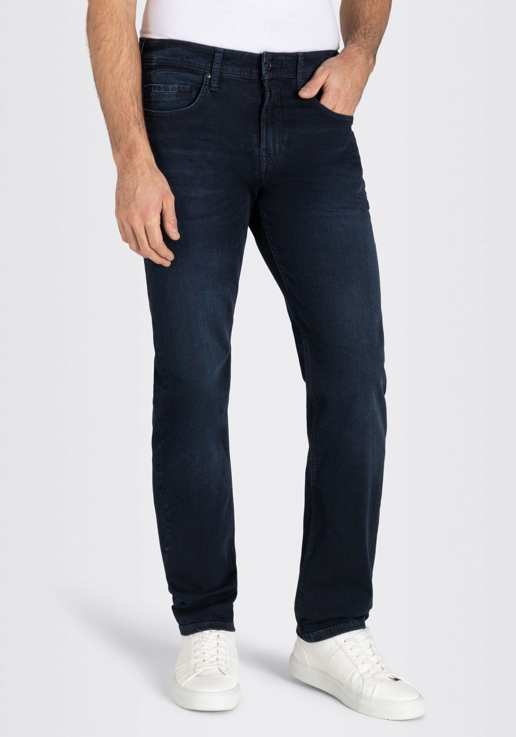 MAC 5-Pocket-Jeans Ben Light Weight Denim, leichte Sommerjeans H795 Deep Blue Used | Stretchjeans
