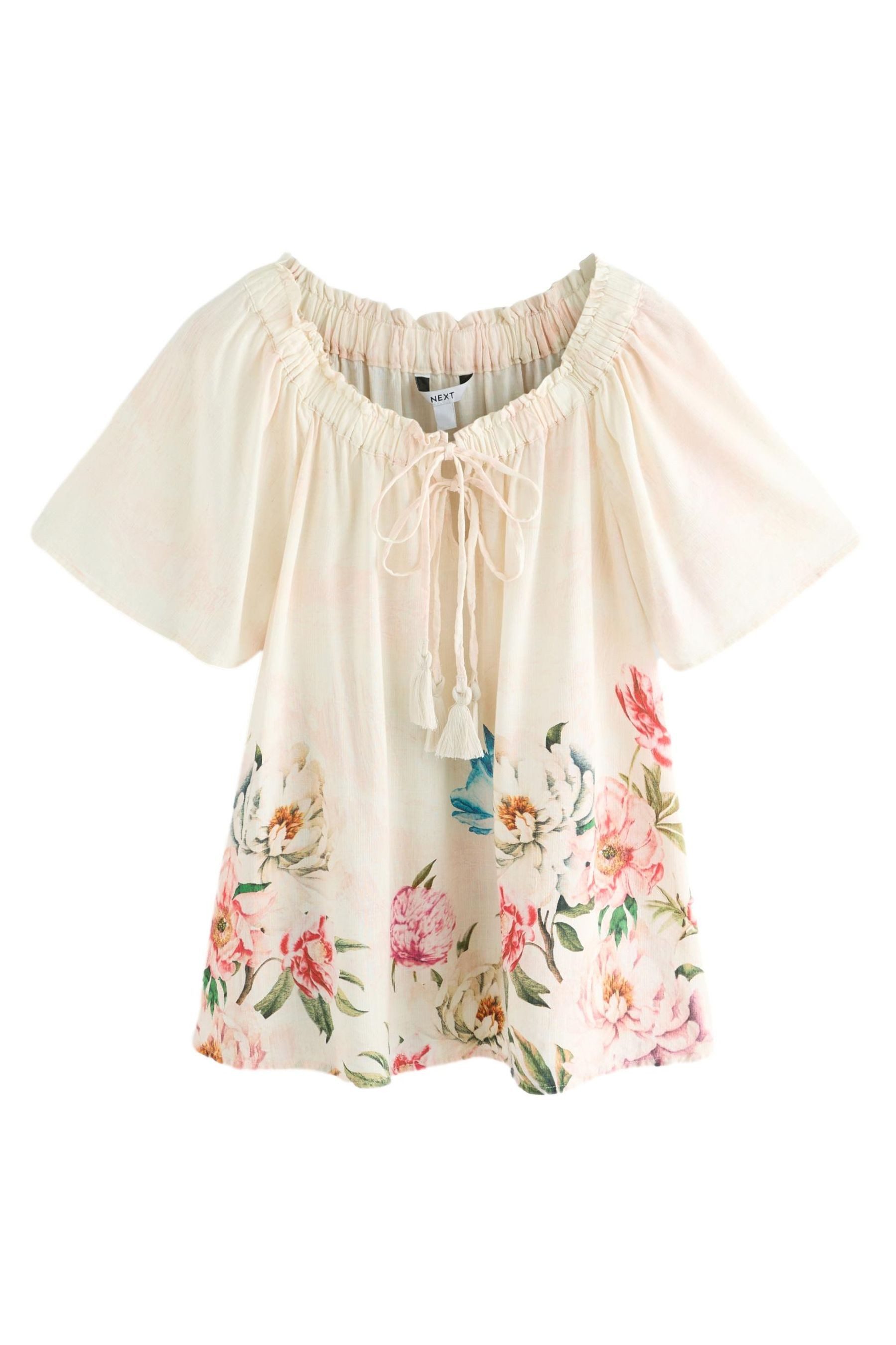 Next Blusenshirt Kurzärmliges Bardot-Oberteil mit Neckholder günstig online kaufen