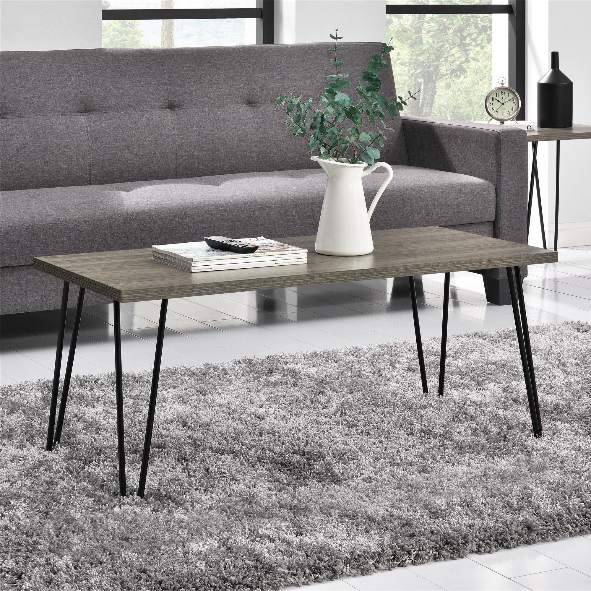 loft24 Couchtisch Owen, Wohnzimmertisch, rechteckige Form, Metallbeine, Breite 105 cm