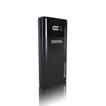 Wozinsky Powerbank 30000mAh mit 4xUSB Schnellladung Max 4A,mit LED Anzeige Powerbank 30000 mAh