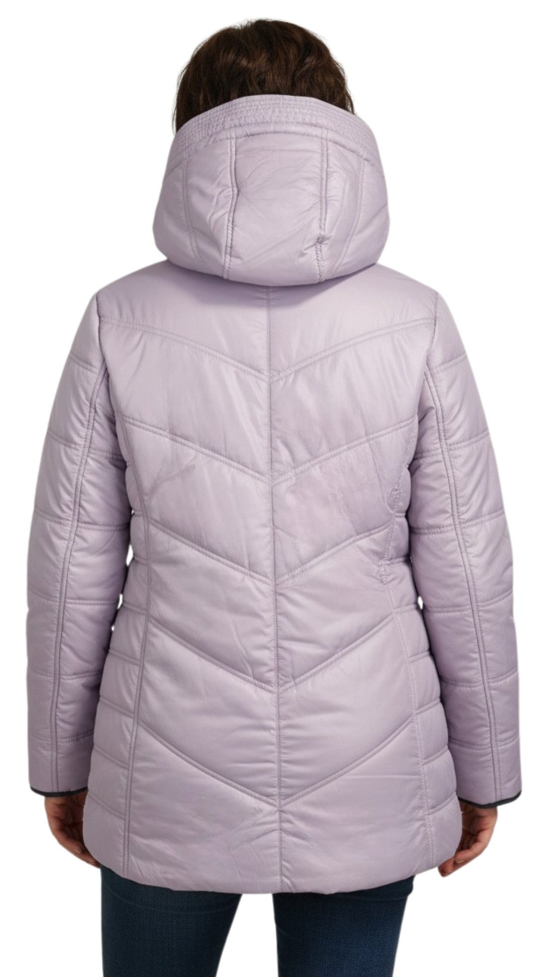 BLUE FLAME Steppjacke 60-310,Valino kuschlig weiche Steppjacke mit Kapuze angeschnittene Kapuze