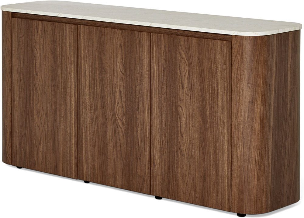 Jahnke Sideboard TRESOR SB 150, Sideboard, Marmor Look, grifflose Optik, 3 Türen, Breite:150 cm