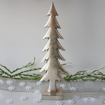 440s Weihnachtsfigur 440s Tannenbaum silberfarben Antik-Look ca 51,5 cm H