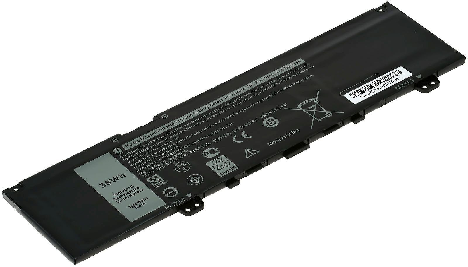 Powery Akku für (11.4 F62G0 Typ 3100 mAh Dell V) Laptop-Akku