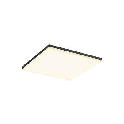 Lucande LED Außen-Deckenleuchte Henni, LED-Leuchtmittel fest verbaut, warmweiß, Modern, Aluminium, Polycarbonat, dunkelgrau, weiß, 1 flammig, inkl.