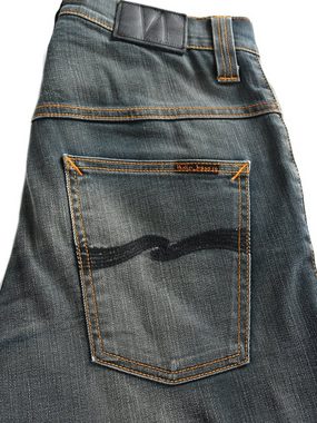 Nudie Jeans Slim-fit-Jeans Stretch - Bio-Baumwolle - Graublau - Thin Finn Grey Authentic