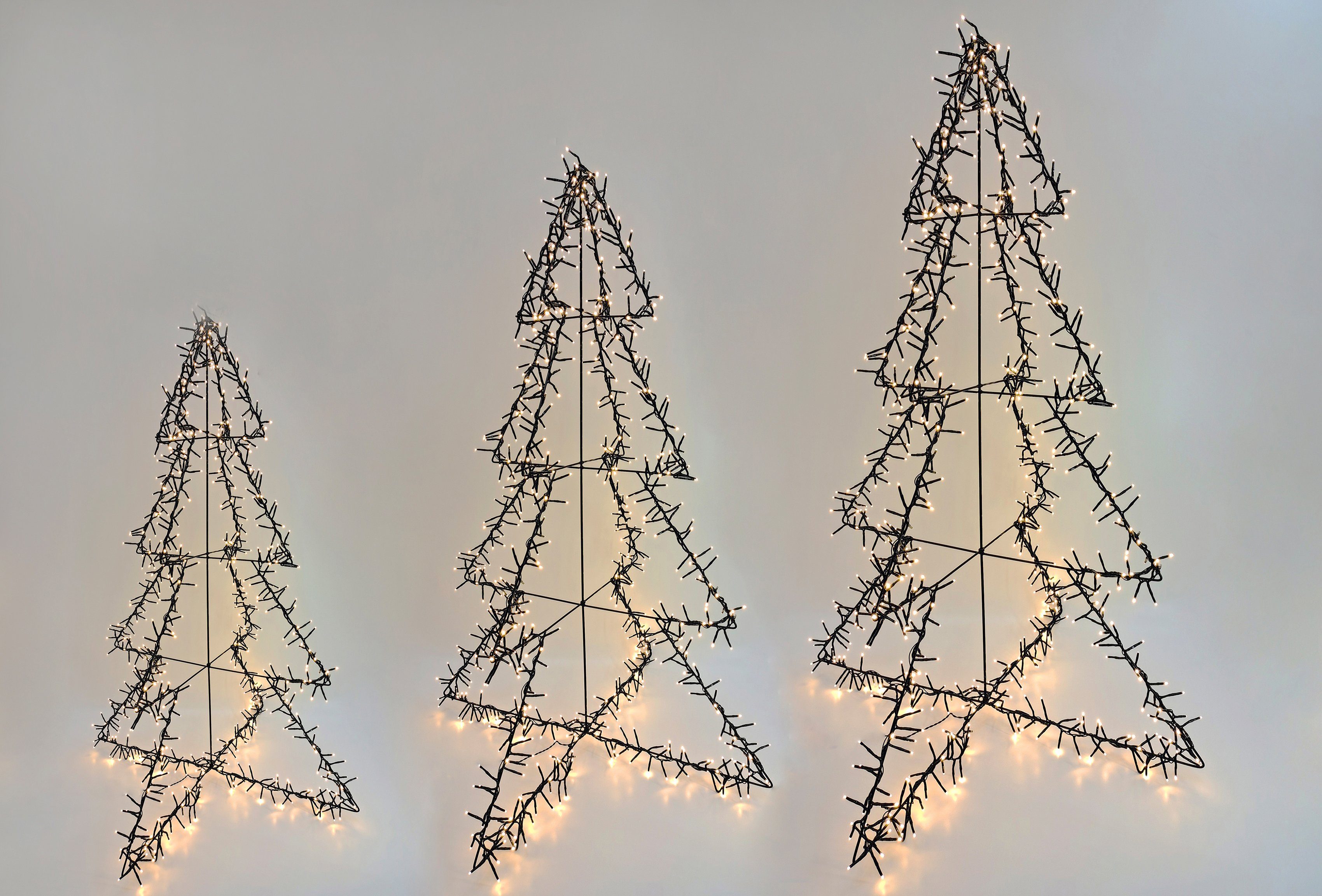 Weihnachtsdeko Warmweiß, aussen, LED 3D-Optik fest in Star-Max Dekolicht LED integriert,