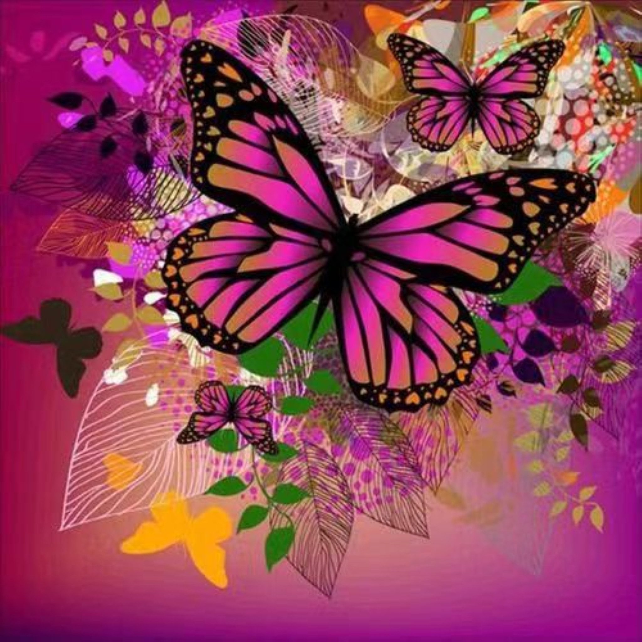 Realb2b Malen nach Zahlen 5d Diamond Painting Schmetterling Blüte Malen nach Zahlen 30x40cm (Komplettset für 5D Diamond Painting inklusive Leinwand, Diamanten und Werkzeugen, Diamond Painting Set mit Zubehör für DIY-Kreativität und Entspannung), 30x40cm 5D Diamond Painting mit präziser Klebeschicht & Zubehör