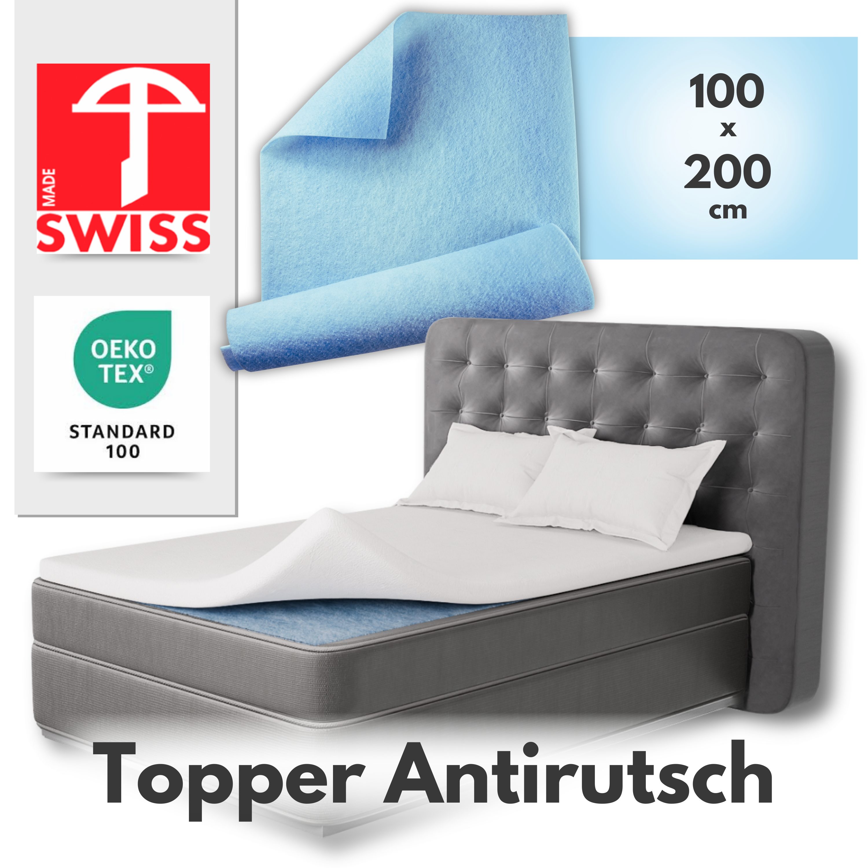 Matratzenschoner Topper Stopper, Antirutsch Matratzenschoner für günstig online kaufen