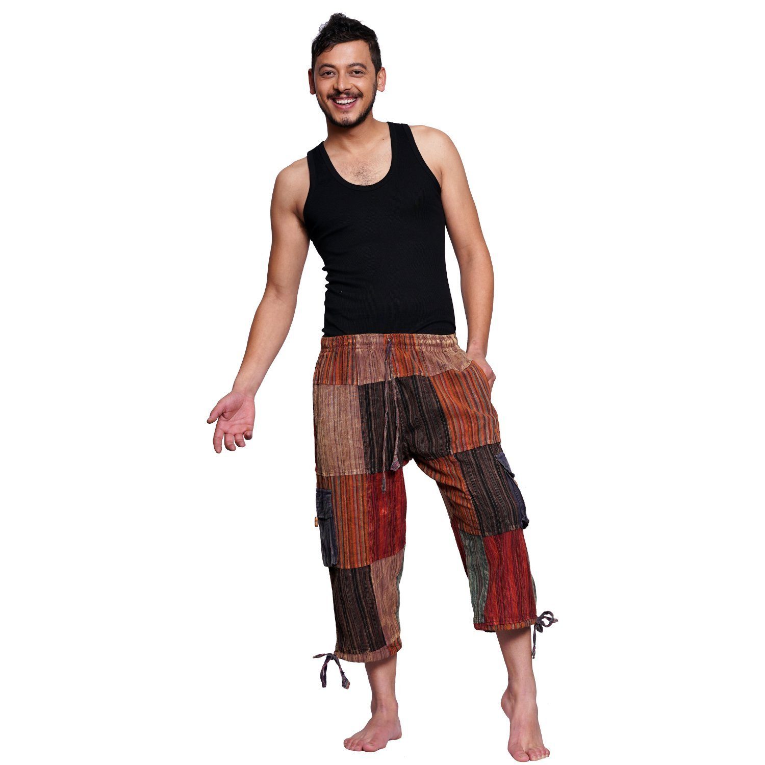 SIMANDRA 3/4-Hose Patchwork Hose 3/4 (1-tlg) Stoffhose