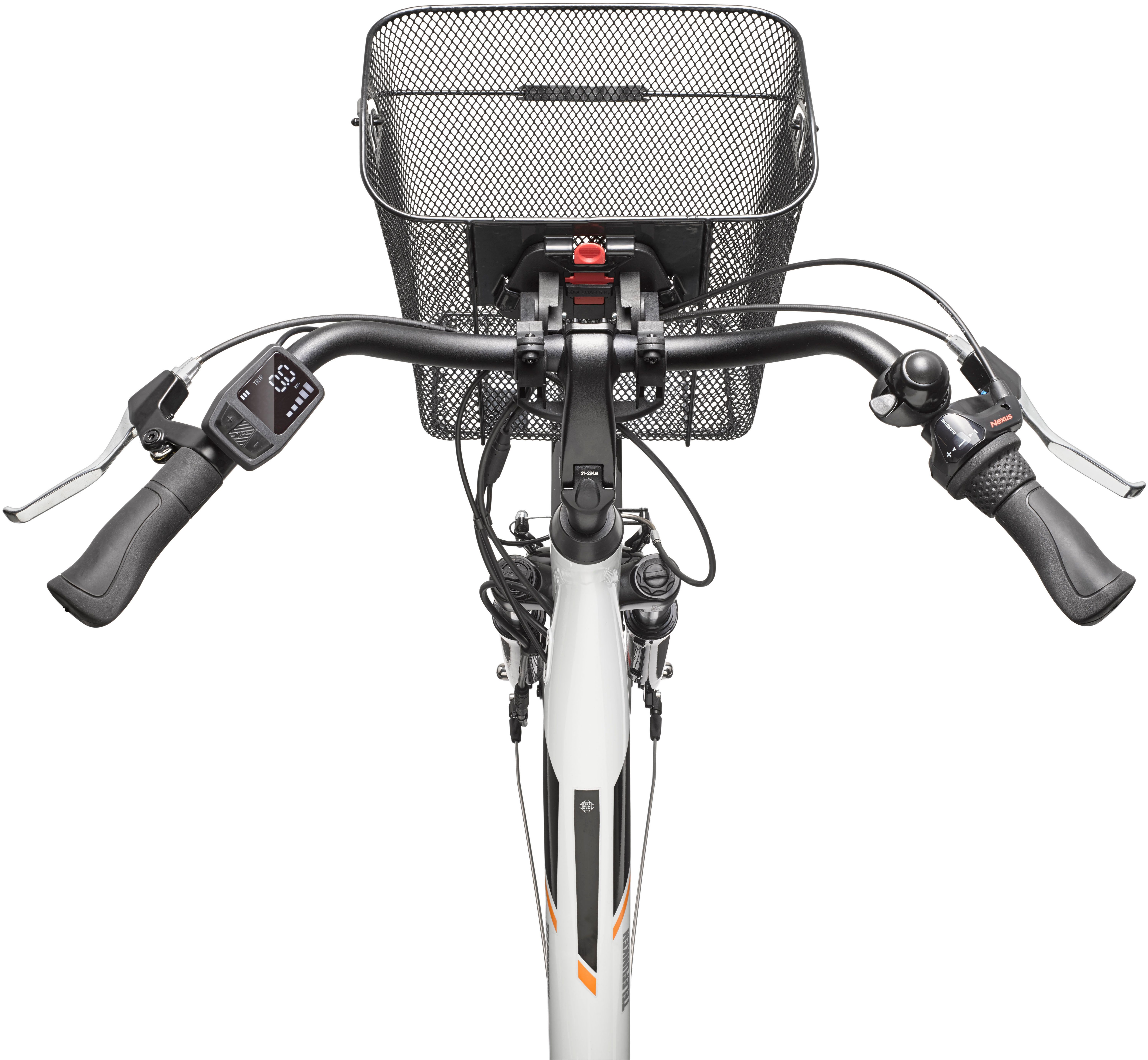 Telefunken E-Bike Cityrad Multitalent RC830, 3 Gang Shimano Nexus Schaltwerk, Frontmotor, 531,3 Wh, Pedelec, Elektrofahrrad für Damen u. Herren