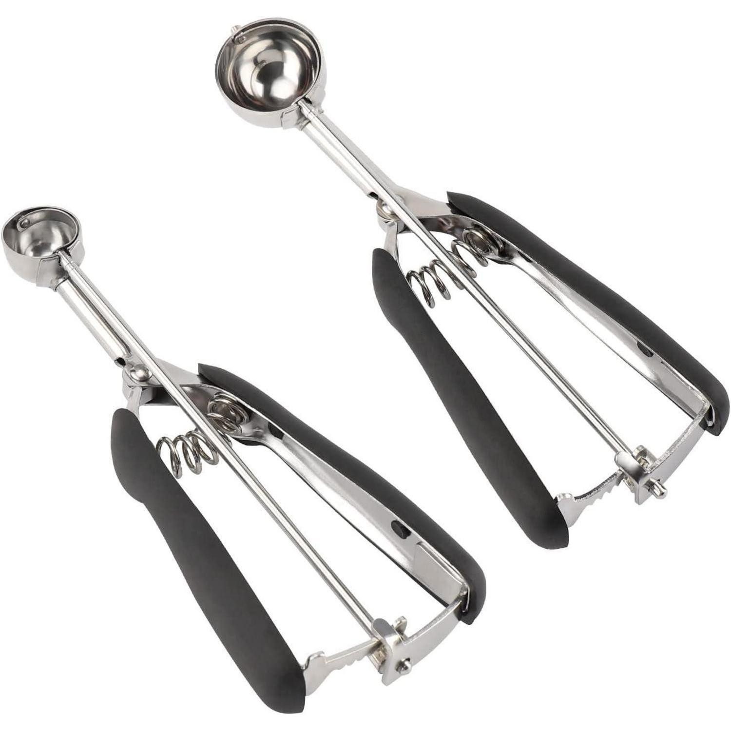 LuxusKollektion Back-Set Keksschaufel Set 2 Stück Teelöffel Esslöffel Edelstahl 25mm+35mm