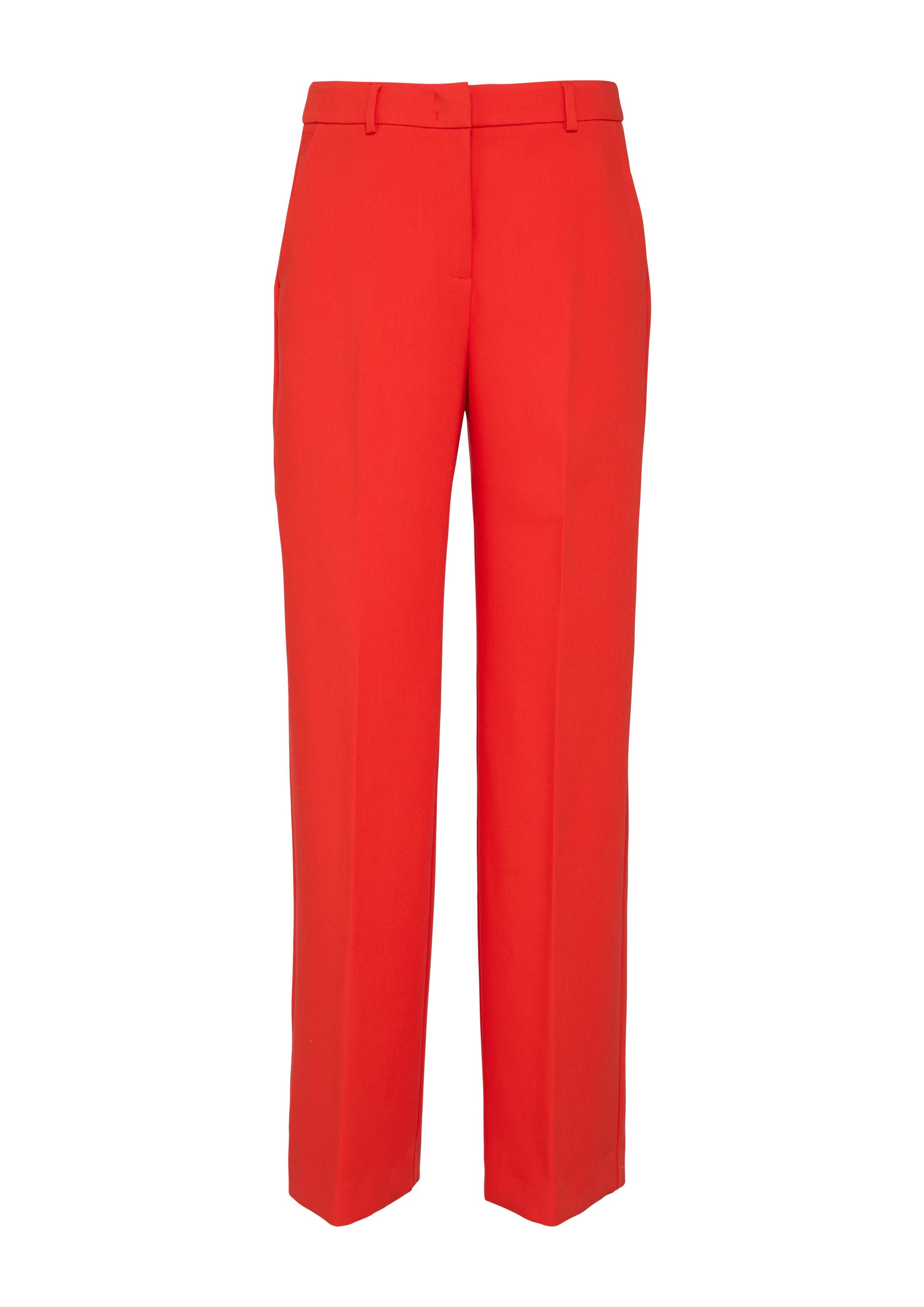 comma Chinos Hose Wide Leg Hose mit Bügelfalte und Eingrifftaschen