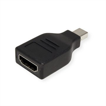VALUE Mini DisplayPort-HDMI Adapter, Mini DP ST - HDMI BU Audio- & Video-Adapter Mini DisplayPort Männlich (Stecker) zu HDMI Typ A Weiblich (Buchse)