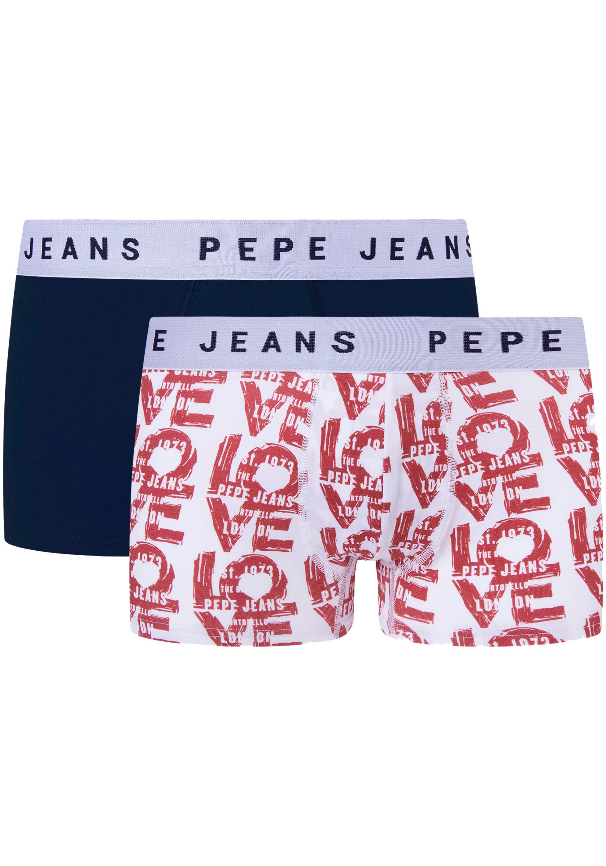 (Set, Jeans PRINT LOVE Pepe 2-St) Boxer