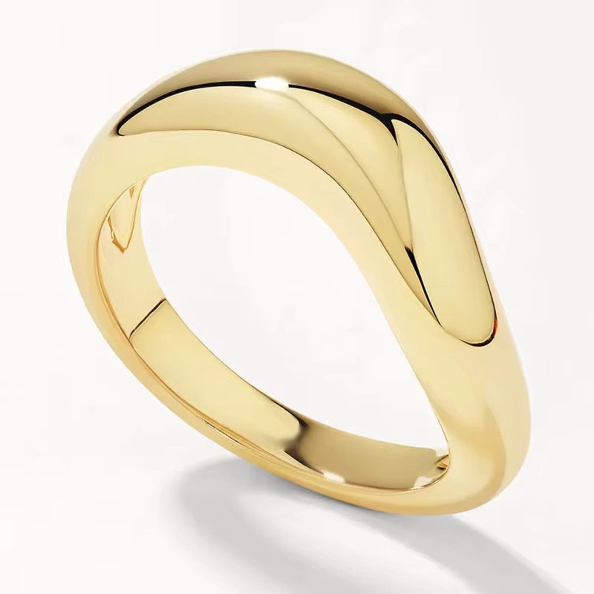 ROUGEMONT Fingerring Damen Ring Trend Minimalistisch 18K Vergoldung günstig online kaufen